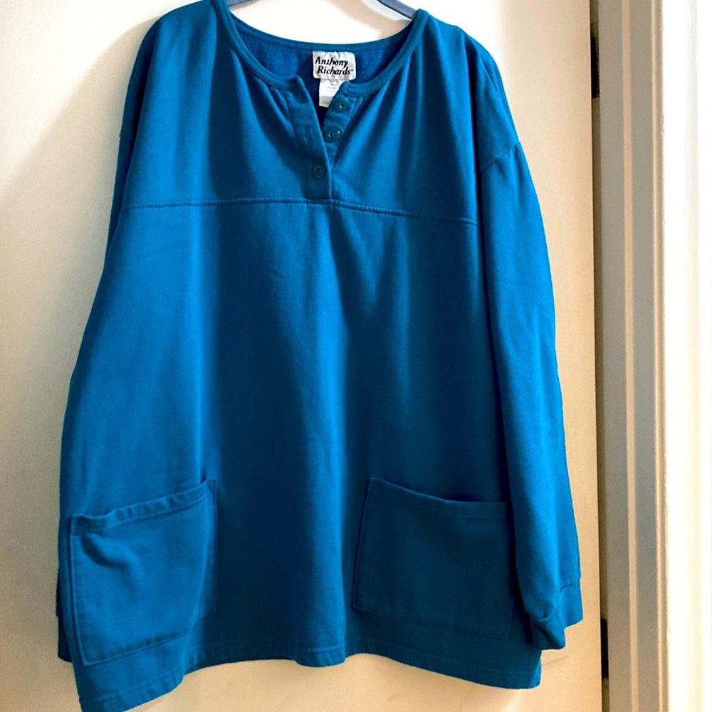 3 for $10 ❤️Anthony Richards Sz 2X Jade Green Sweatshirt W/2 front pockets